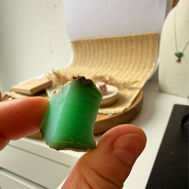 Pendentif chrysoprase de Tanzanie