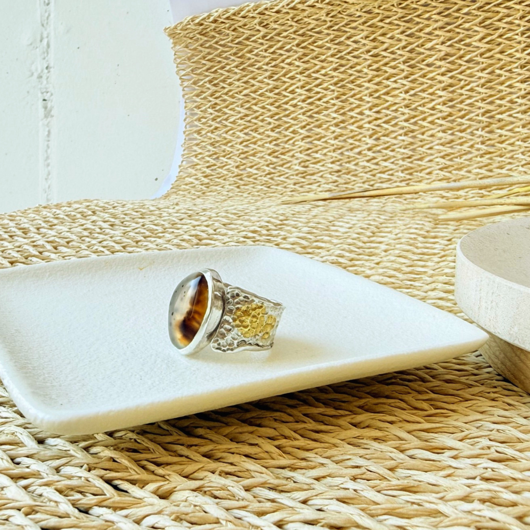 montana agate ring
